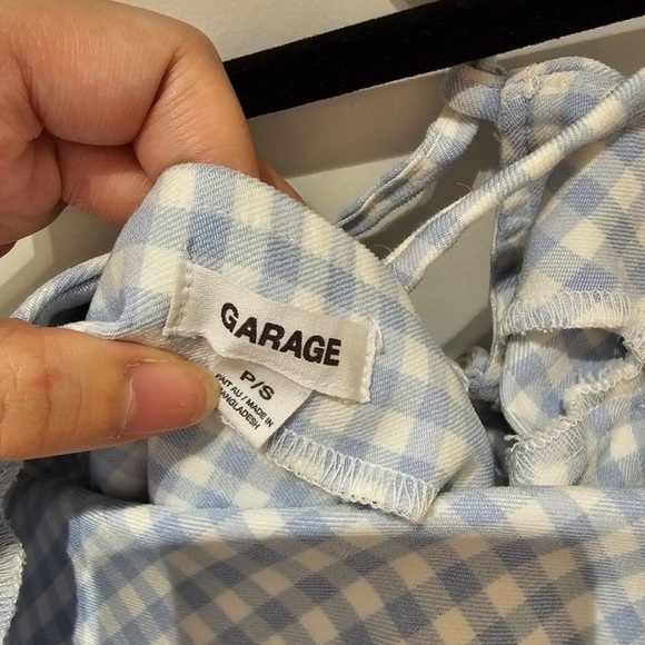 Garage Blue Gingham Paris Dress S - Picture 4 of 7